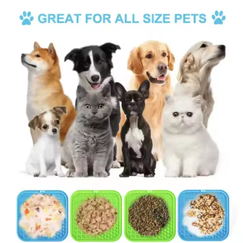 Tapete de Lamber em Silicone para Cães e Gatos – Alimentação Lenta