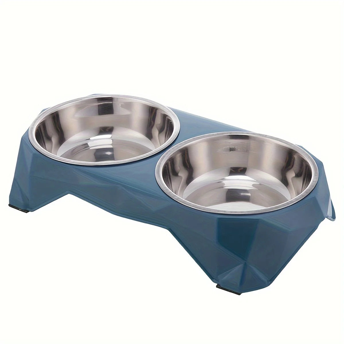 Comedouro Duplo Elevado para Cães e Gatos – Tigelas em Aço Inoxidável